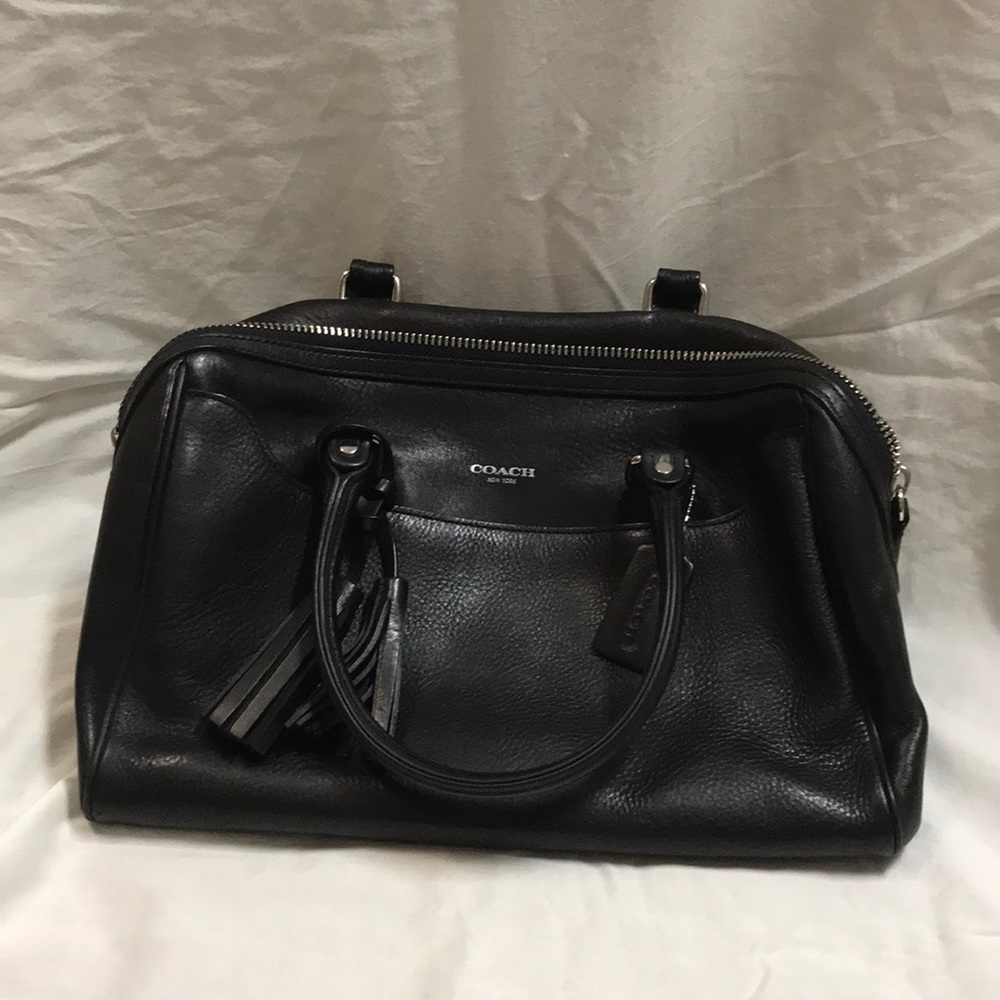 Black Leather Coach purse
